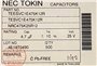 NEC Tantalum Capacitor 4.7µF 25V ±10% Case C SMD label